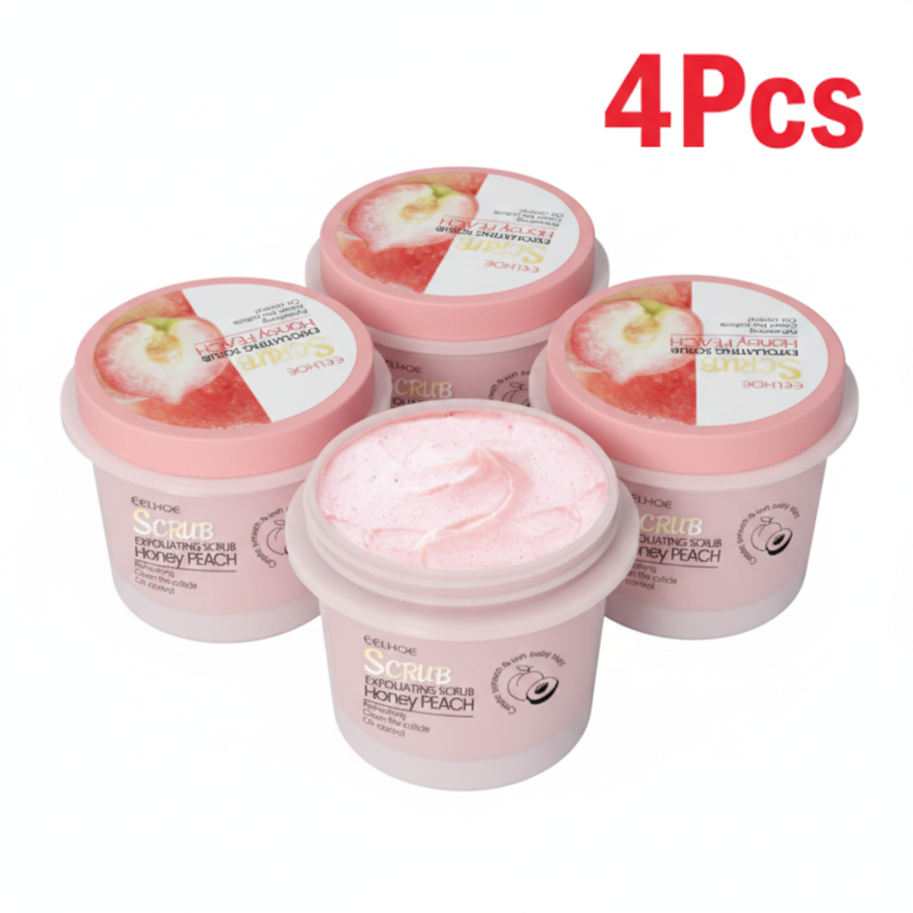 4 Pcs Honey Peach Body Scrub