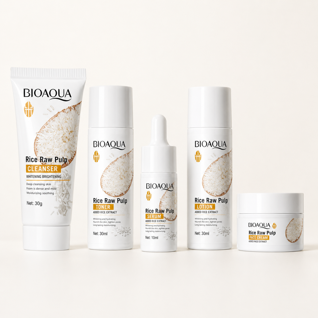 BIOAQUA Rice Raw Pulp 5-Piece Skincare Set