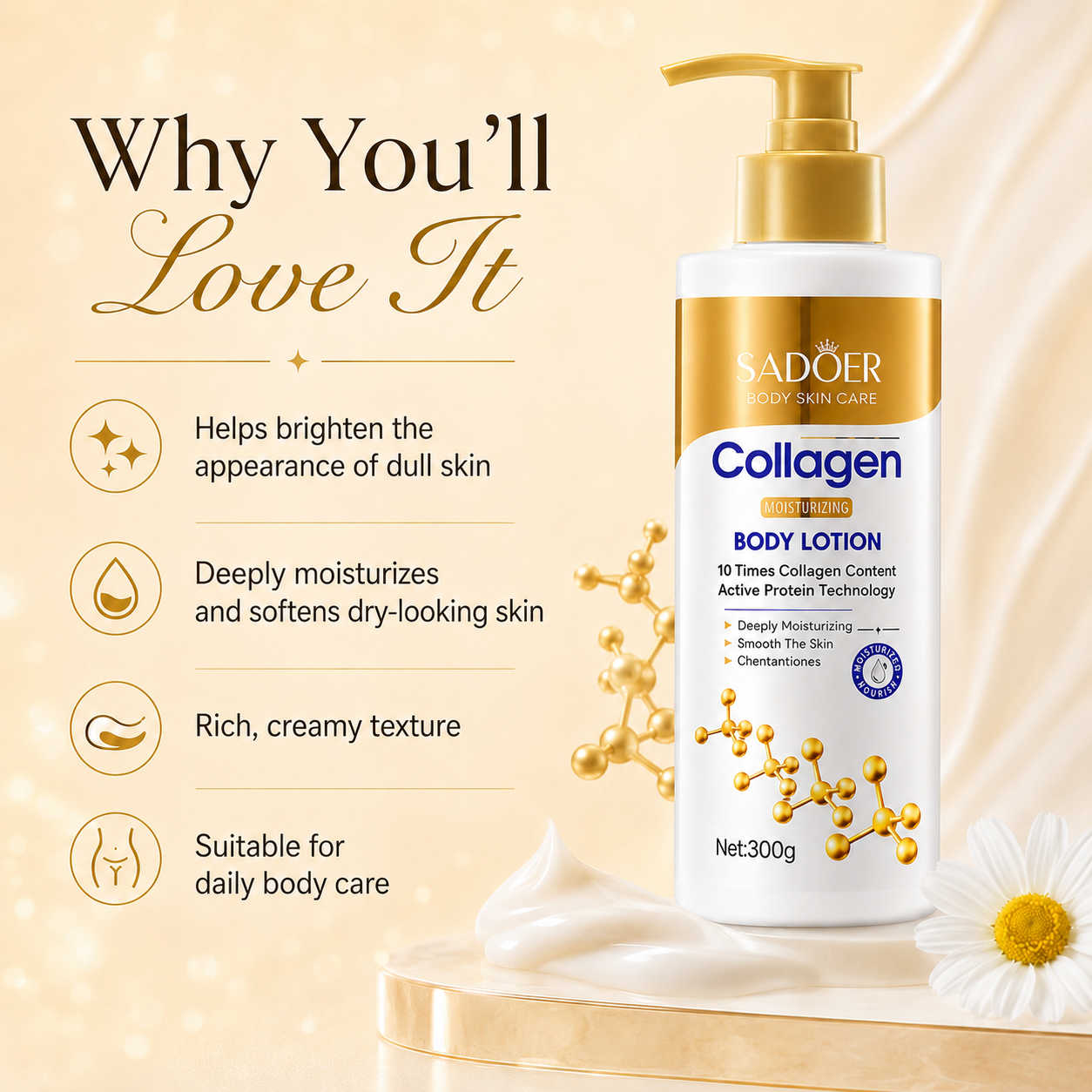SADOER Collagen Milk Moisturizing Body Lotion