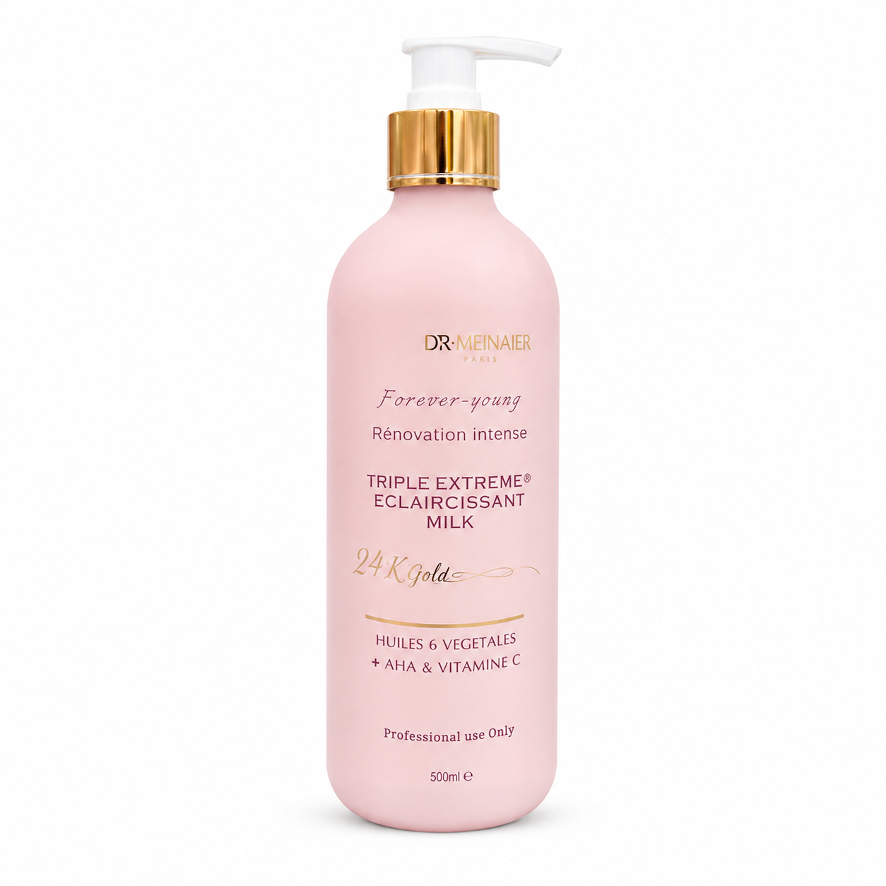 Dr.meinaier Glutathione Brightening Body Lotion 24K Gold formula 500ml bottle