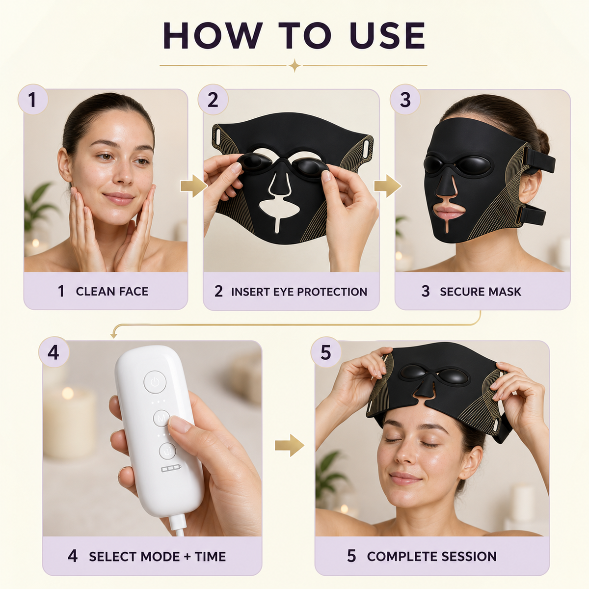 7-Color LED Silicone Face Mask