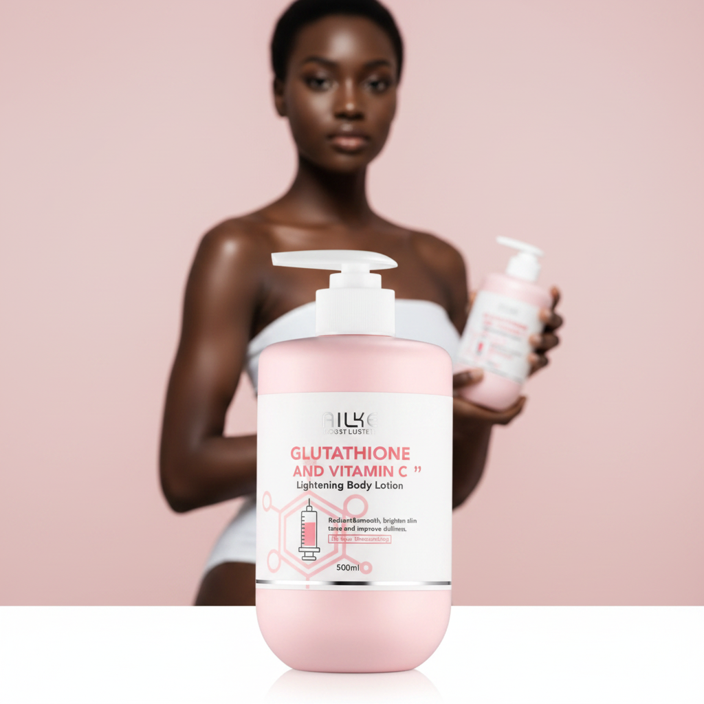 Glutathione Lotion - Correct Product with Woman Background